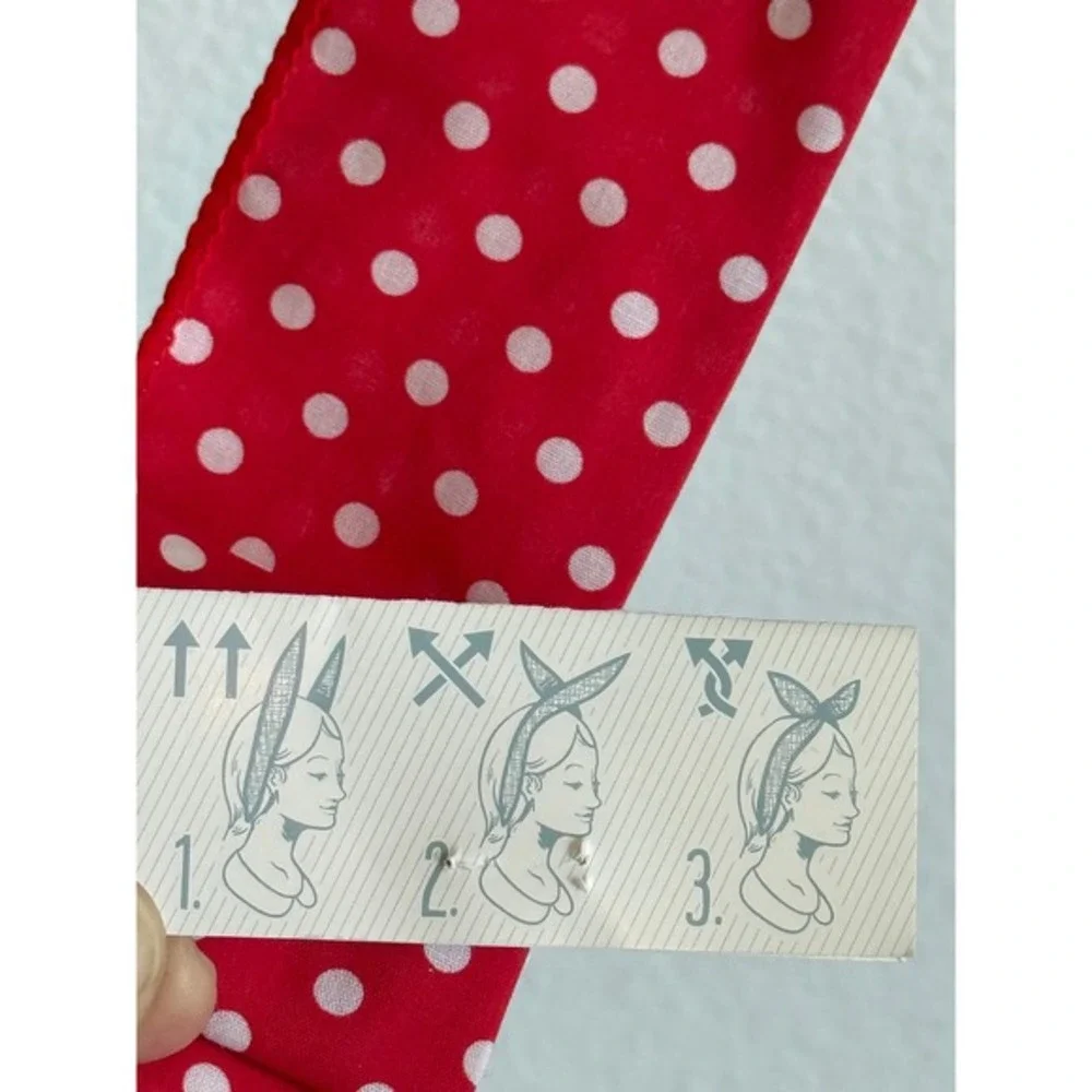 ModCloth Wired Headband Red Polka Dot Retro Rockabilly Pinup Hair Wrap Accessory